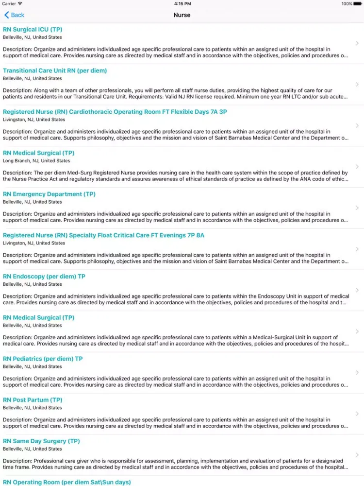 Marketing Jobs Search Engine iPad  Screenshots
