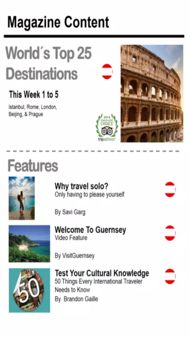 Tangkapan skrin Independent Traveller - Get inspired