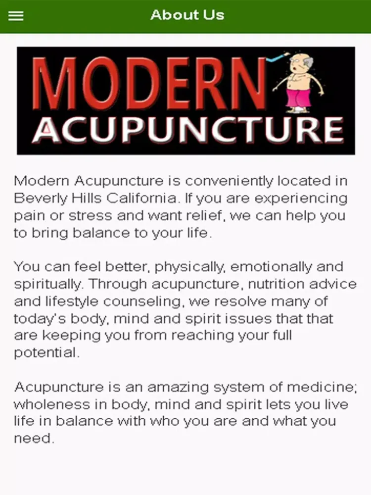 Capturas de tela do Modern Acupuncture iPad 
