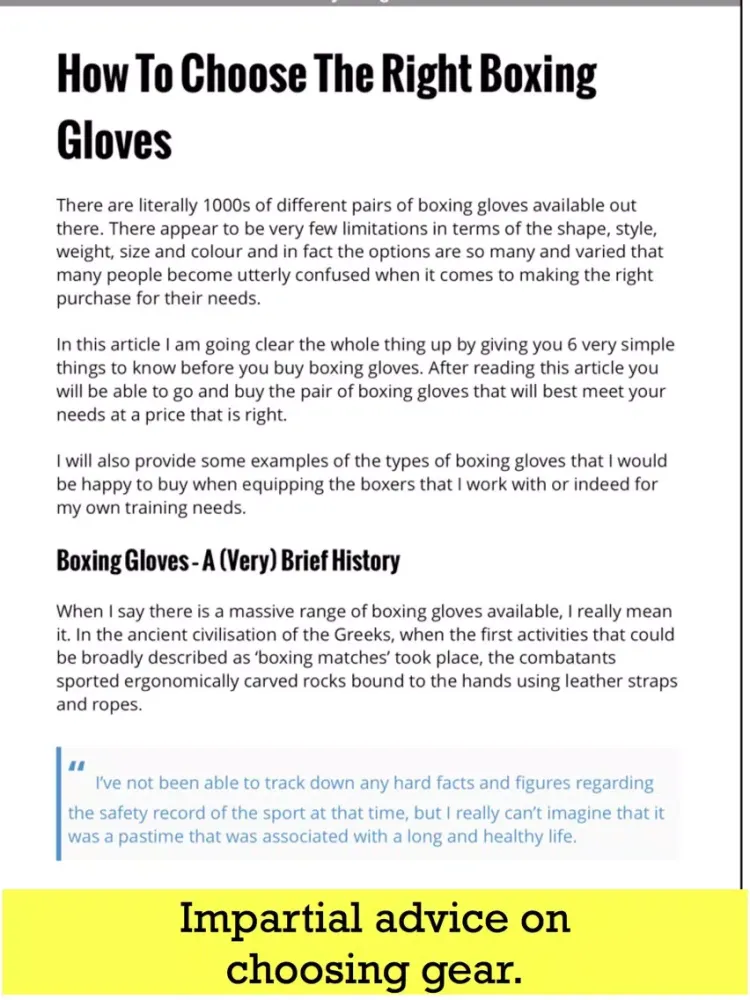 Boxing Skills Magazine iPad  Screenshots