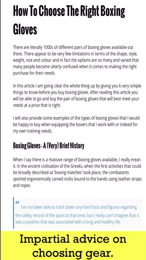 Boxing Skills Magazine Screenshots