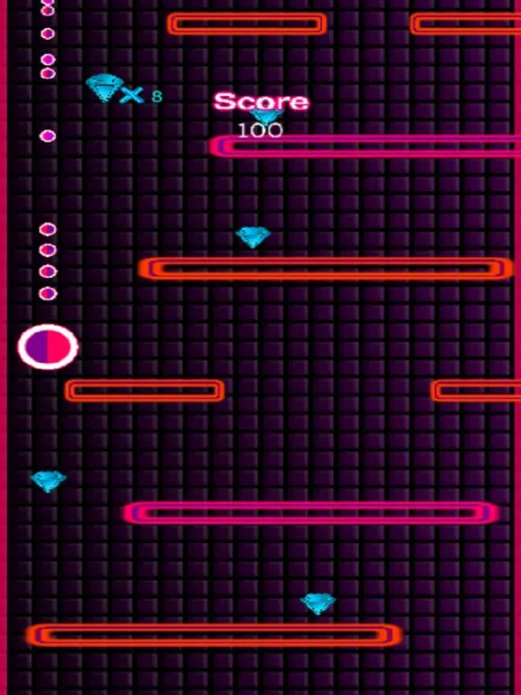 Pink Glow Fall Down iPad  Screenshots
