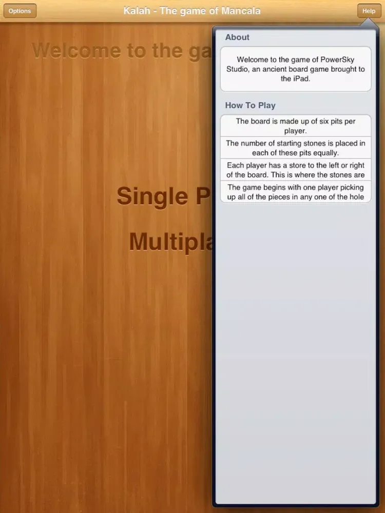 Скриншоты Kalah Mancala iPad 
