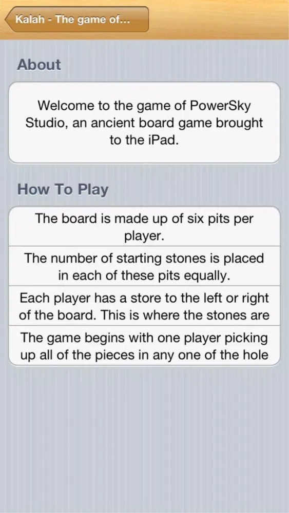 Скриншоты Kalah Mancala