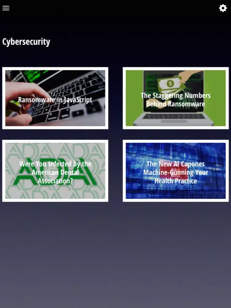 Capturas de pantalla de Healthcare Cybersecurity Today iPad 
