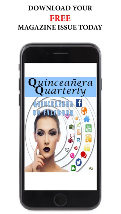 Capturas de tela do Quinceanera Quarterly Magazine