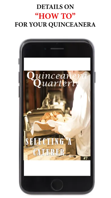 Capturas de tela do Quinceanera Quarterly Magazine