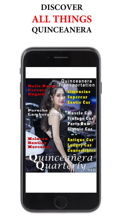 Capturas de tela do Quinceanera Quarterly Magazine
