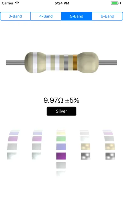Screenshot di Color ring resistance