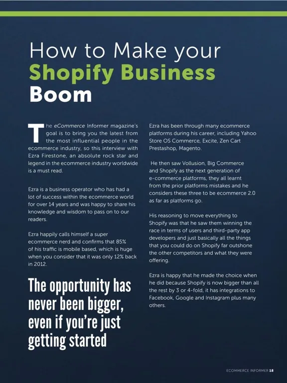 eCommerce Informer Magazine iPad 应用截图