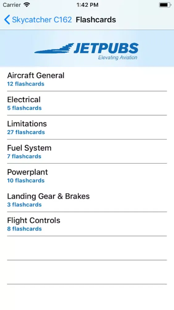 C162 Skycatcher Study App Screenshots