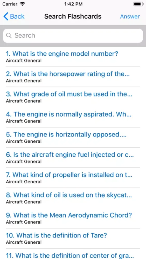 C162 Skycatcher Study App Screenshots