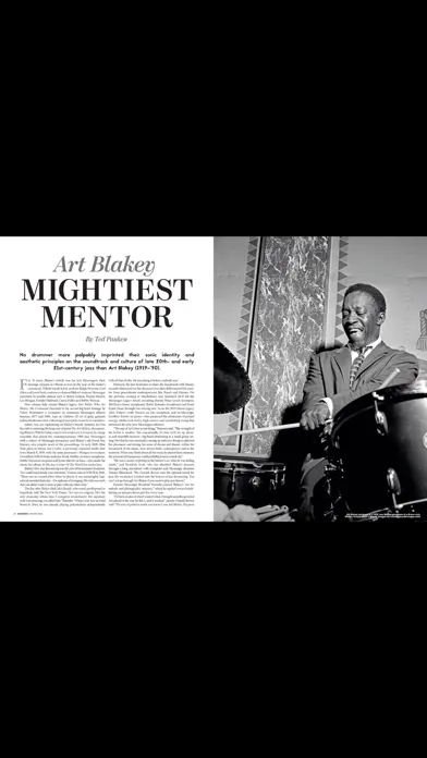 Capturas de tela do DownBeat Mag