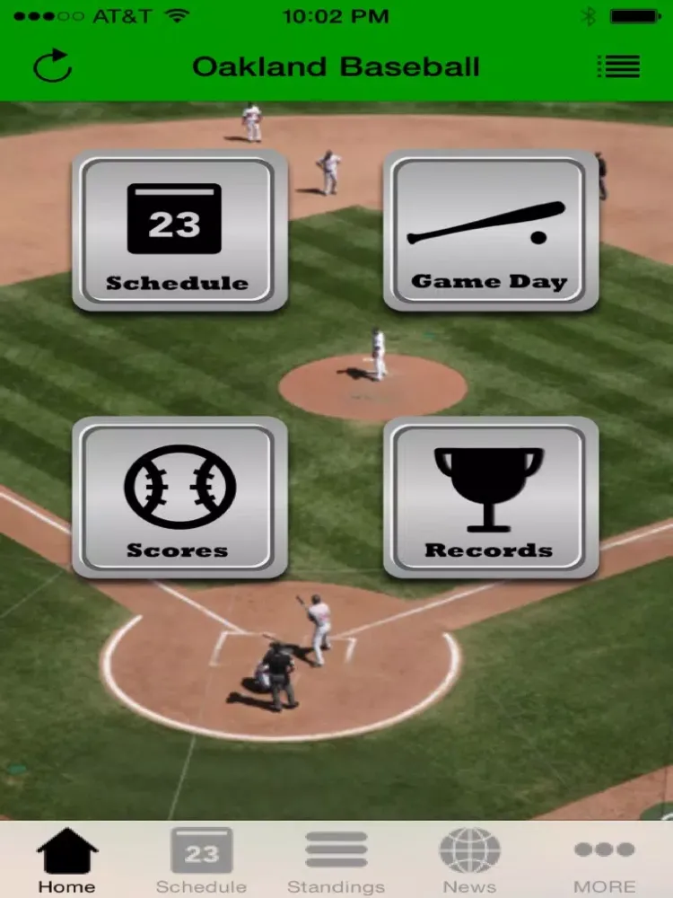 Tangkapan layar Oakland Baseball - an Athletics News App iPad 