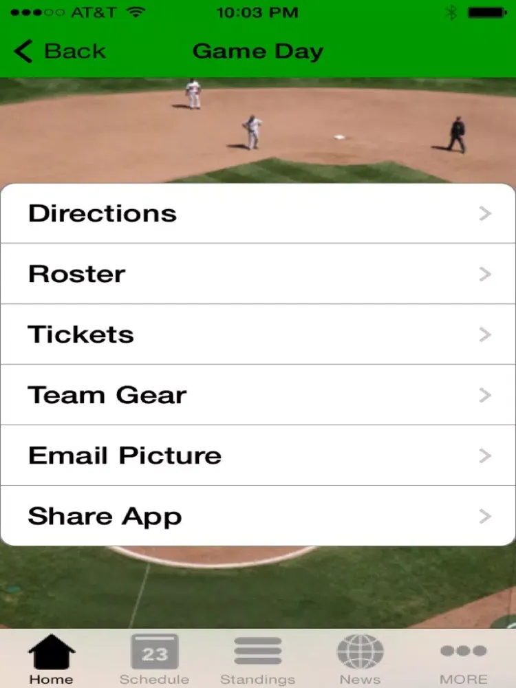 Tangkapan layar Oakland Baseball - an Athletics News App iPad 