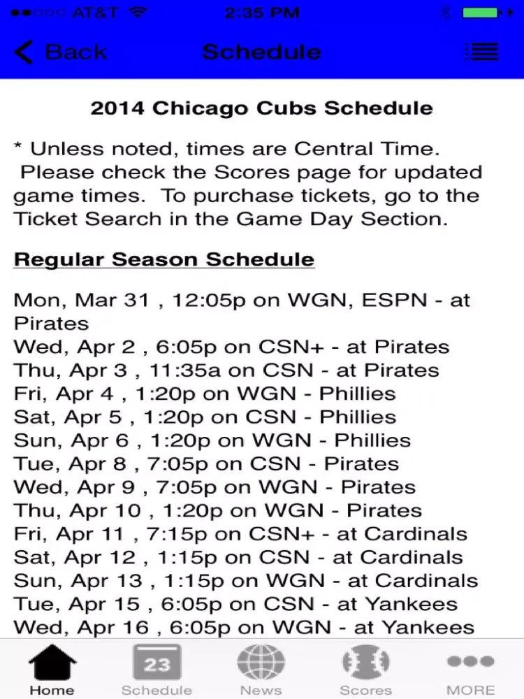 Chicago Baseball - a Cubs News App iPad  স্ক্রিনশট