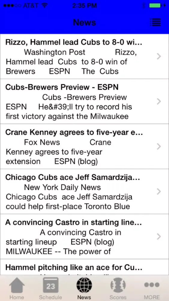 Chicago Baseball - a Cubs News App স্ক্রিনশট