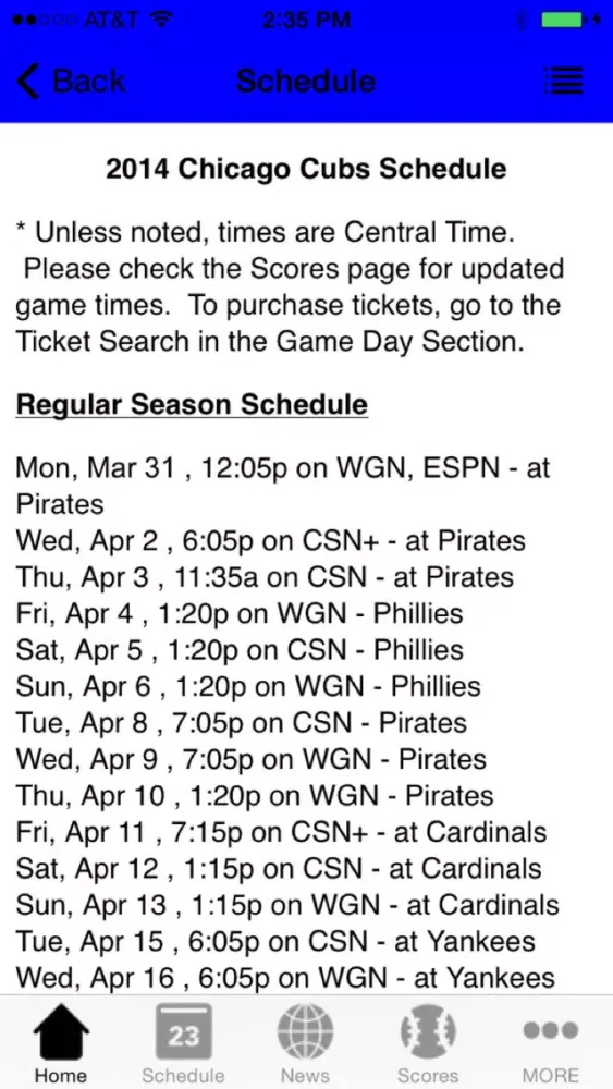 Chicago Baseball - a Cubs News App স্ক্রিনশট