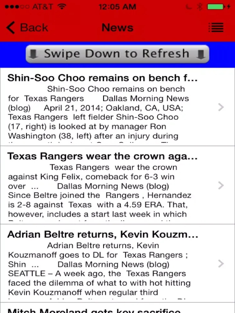Texas Baseball - a Rangers News App iPad 应用截图