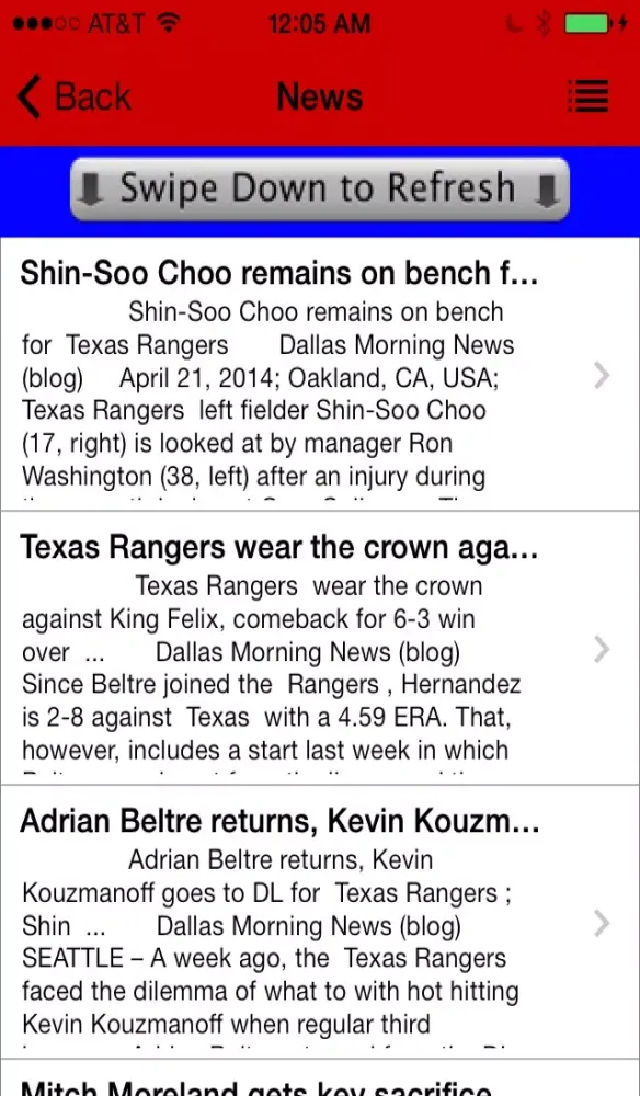 Texas Baseball - a Rangers News App应用截图