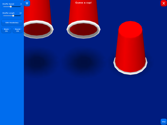 Ảnh chụp màn hình của Magic Cups - Vocabulary Game iPad 