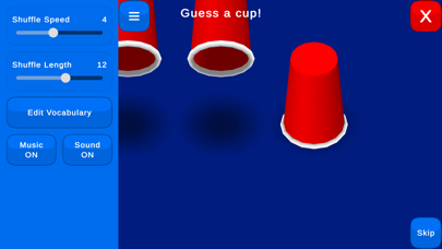 Ảnh chụp màn hình của Magic Cups - Vocabulary Game