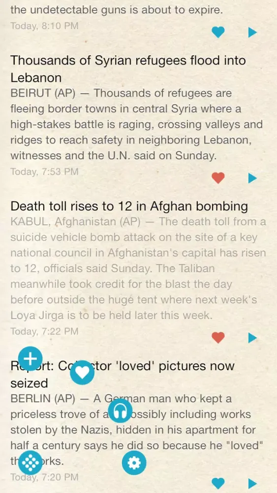 Скриншоты Voice Paper : Read News To You