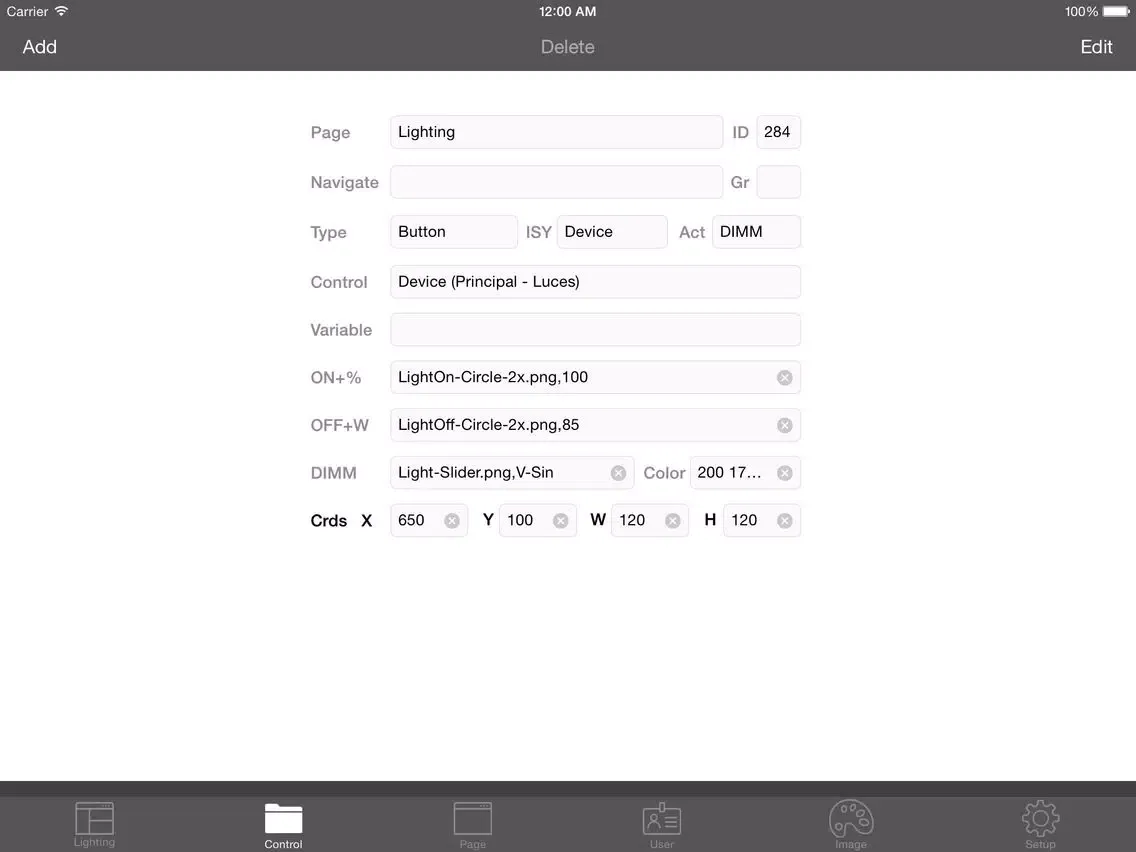 Captures d'écran de Editor for Domotica iPad 