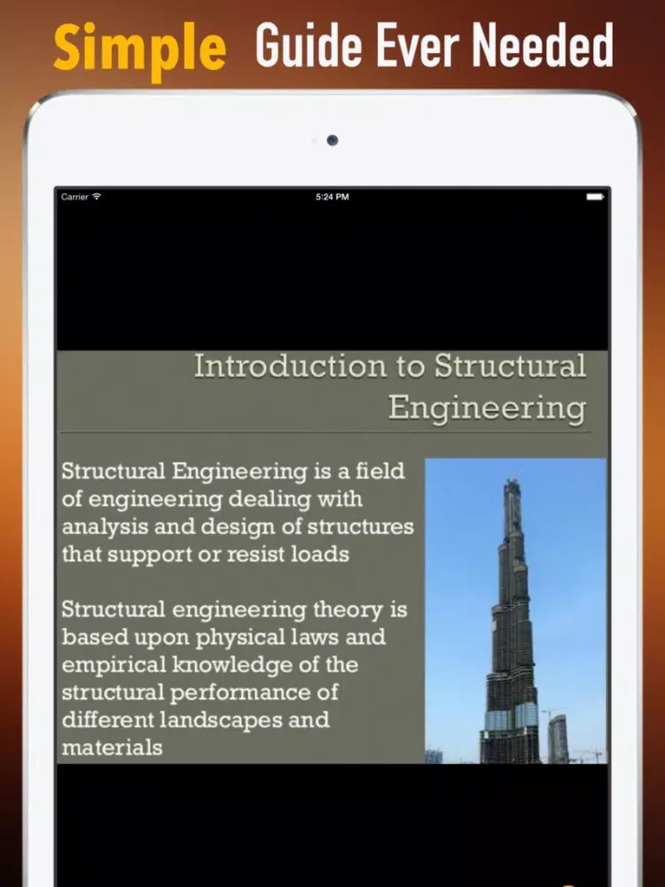 Structural Engineering:Basics and Study Guide iPad  Screenshots