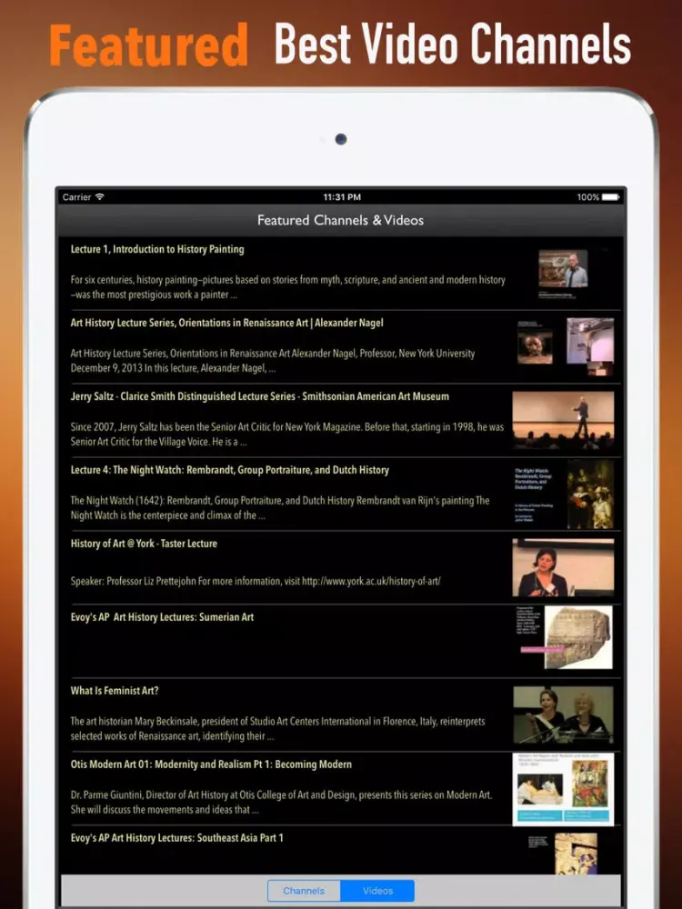 Capturas de tela do Art History Study Guide|Glossary and Cheatsheet iPad 