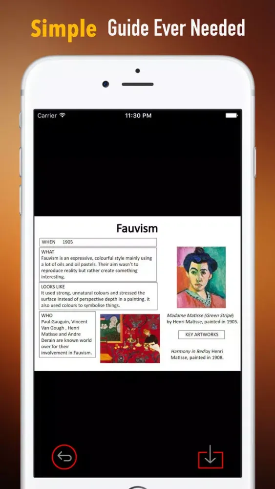 Capturas de tela do Art History Study Guide|Glossary and Cheatsheet