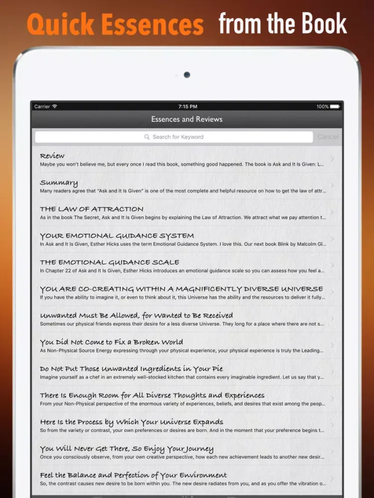 Practical Guide For Ask and It Is Given iPad  স্ক্রিনশট