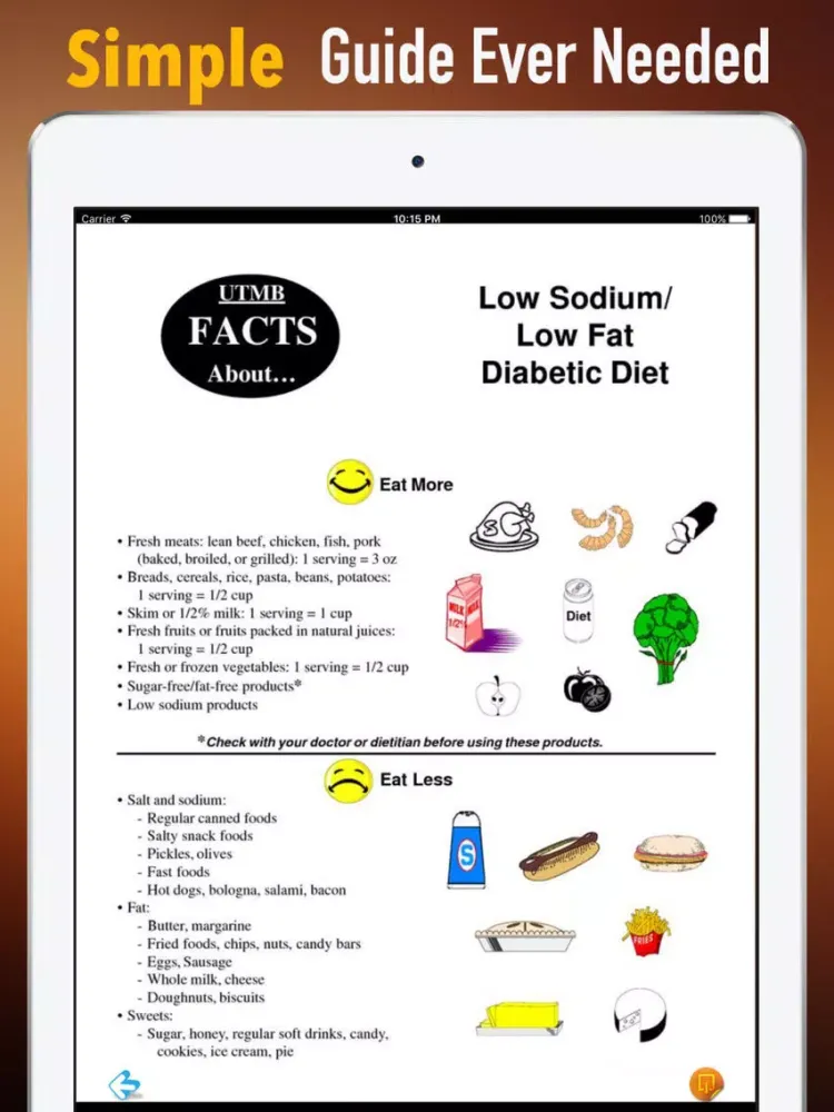 Low Sodium Foods-Pocket Guide iPad  Ekran Görüntüleri