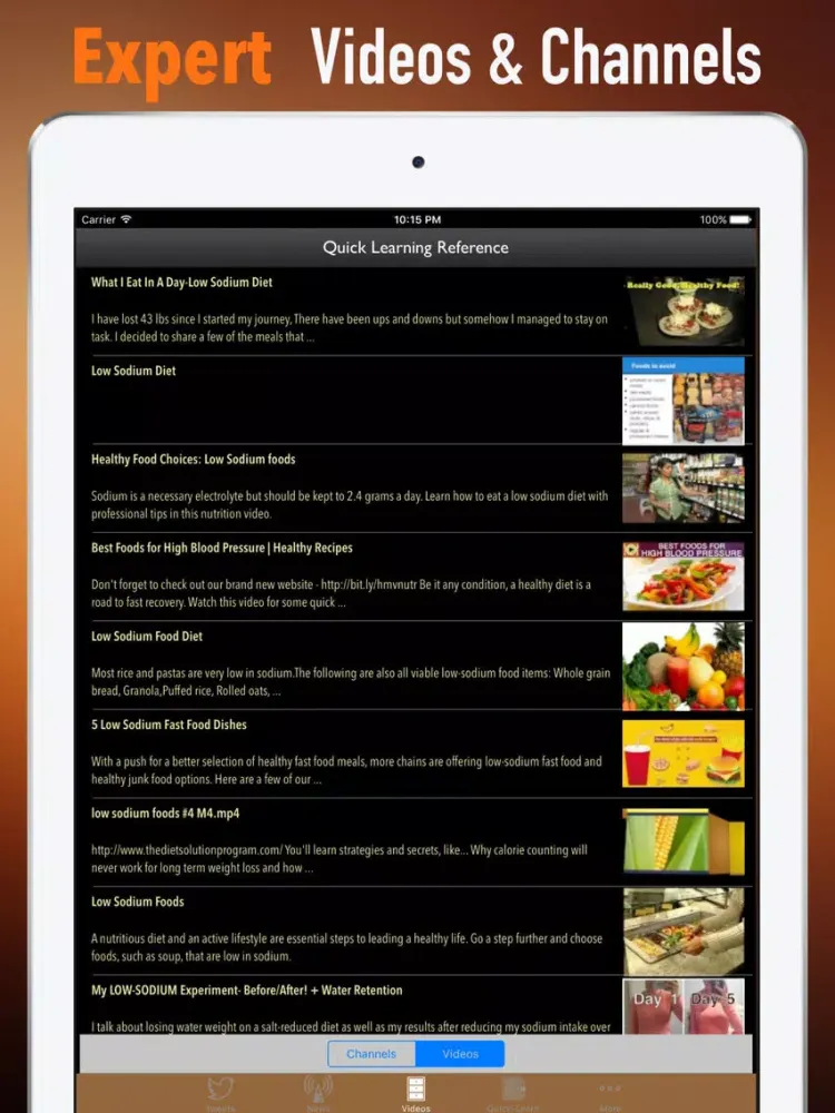 Low Sodium Foods-Pocket Guide iPad  Ekran Görüntüleri