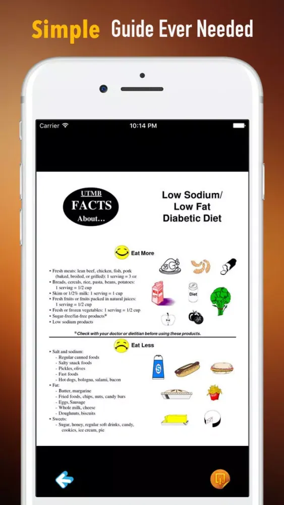 Low Sodium Foods-Pocket Guide Ekran Görüntüleri