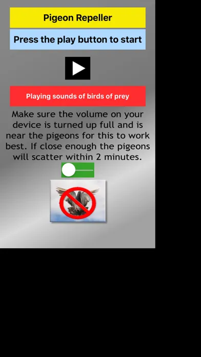 Zrzuty ekranu Pigeon Repeller