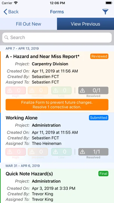 Captures d'écran de mySafetyApp