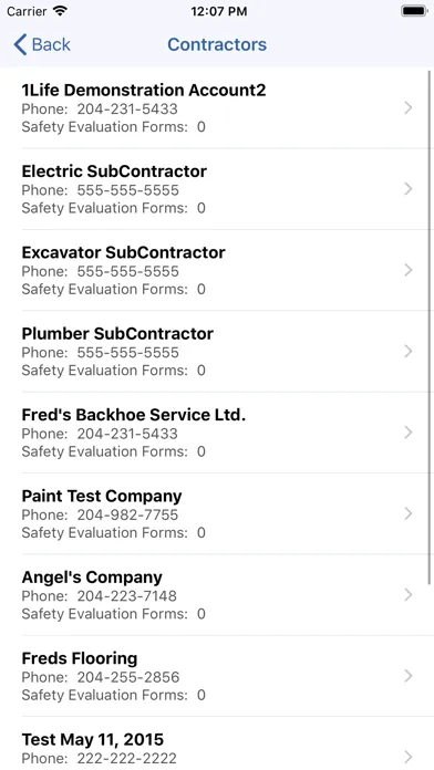 Captures d'écran de mySafetyApp