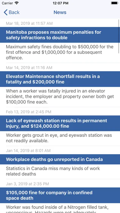 Captures d'écran de mySafetyApp