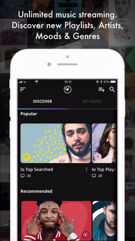 io music - Play & Stream स्क्रीनशॉट