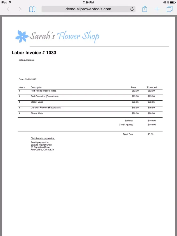 AllProWebTools POS - Website Integrated Point of Sale & Ecommerce iPad  स्क्रीनशॉट