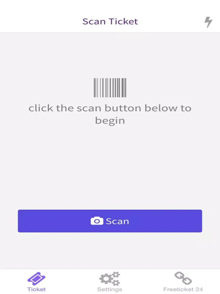 ภาพหน้าจอของ iScanTicket V2 iPad 