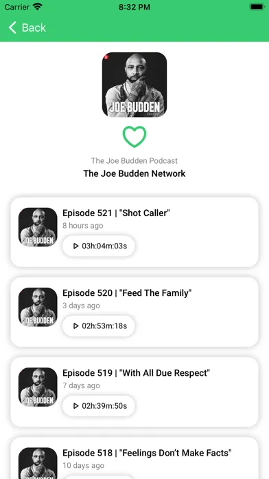 Podcasts Player App Screenshots