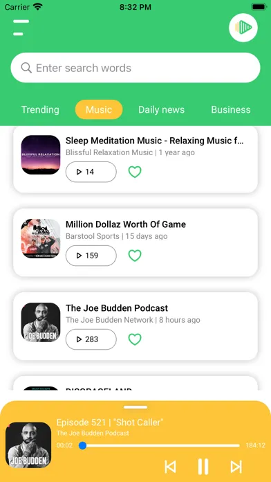 Podcasts Player App Screenshots
