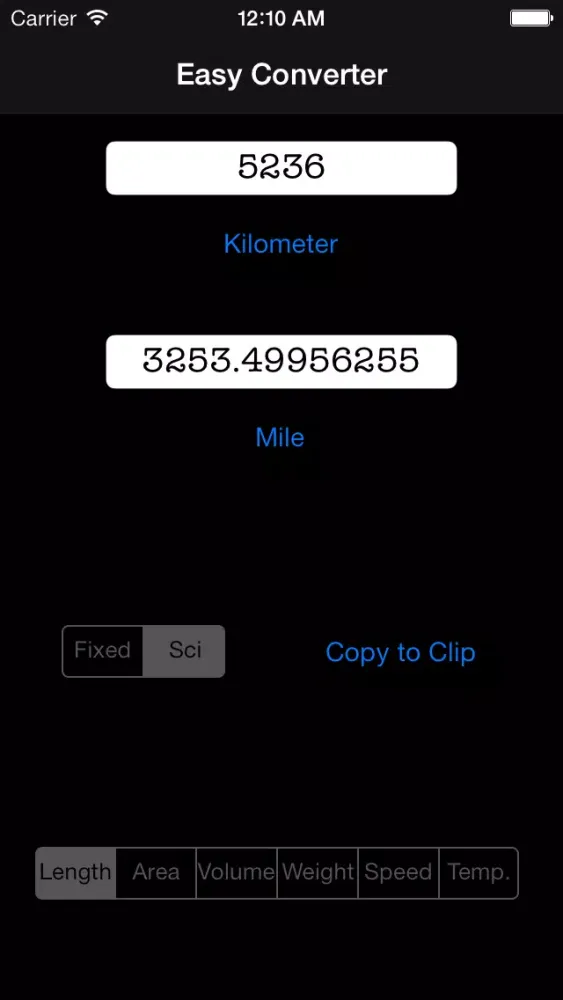 Easy Converter Free - universal unit convert ( length, area, volume, speed, weight, temperature ) স্ক্রিনশট