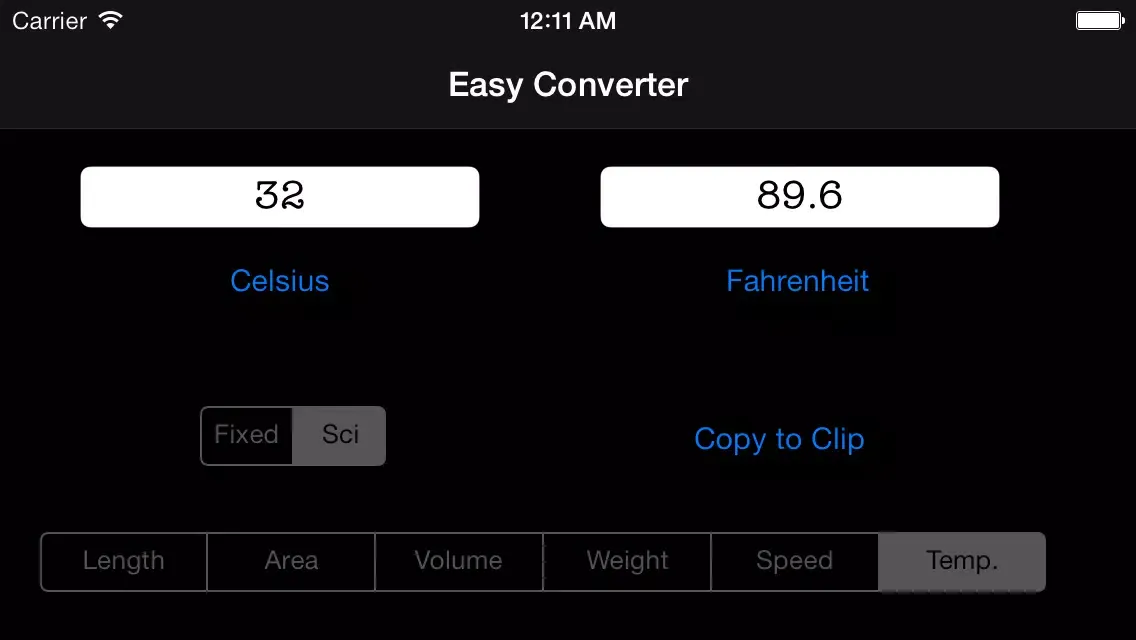 Easy Converter Free - universal unit convert ( length, area, volume, speed, weight, temperature ) স্ক্রিনশট