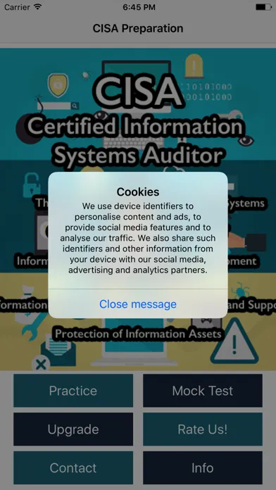 Captures d'écran de CISA Preparation Guide