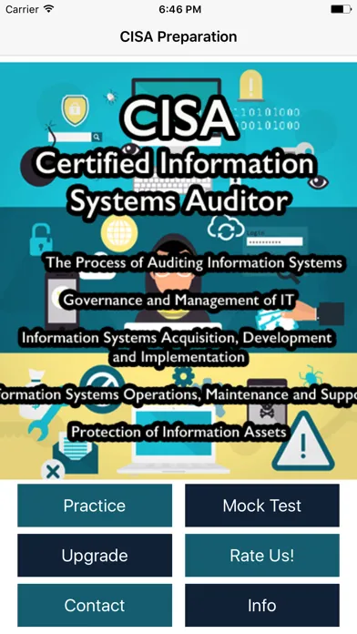 Captures d'écran de CISA Preparation Guide