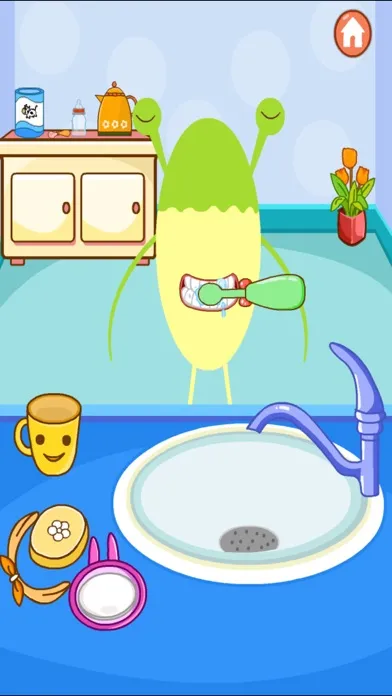 Capturas de tela do Mr. J likes to brush his teeth