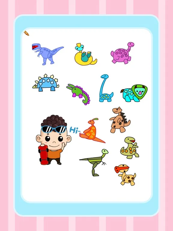 draw & doodle dinosaur iPad  Screenshots